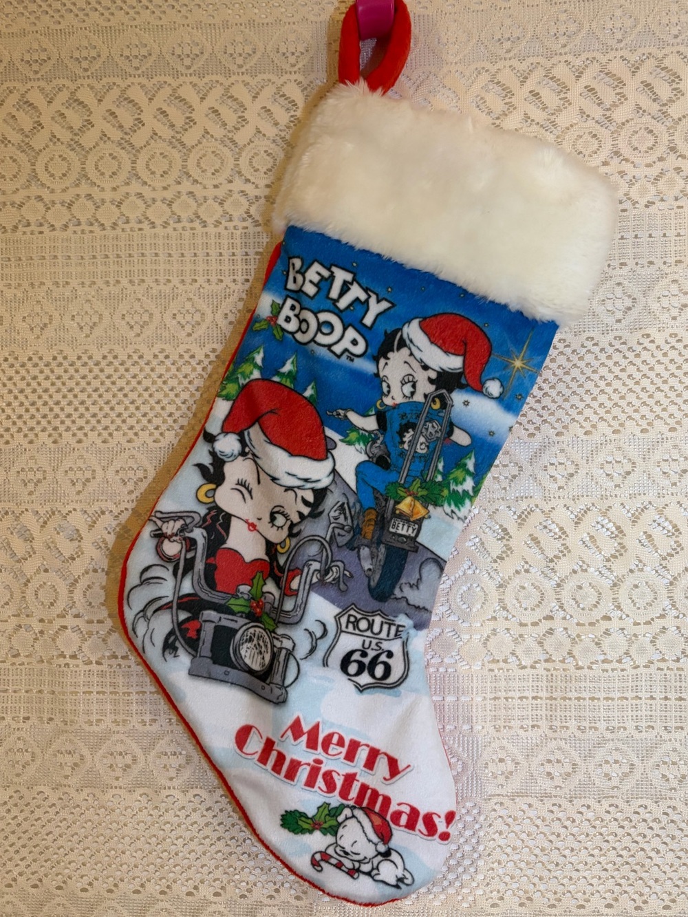 vintage betty boop christmas stocking🖤